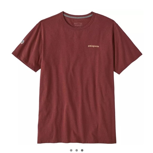 Patagonia Women's Medium Fitz Roy Icon Responsibili-Tee T-Shirt Mangrove Red NWT - Picture 6 of 8
